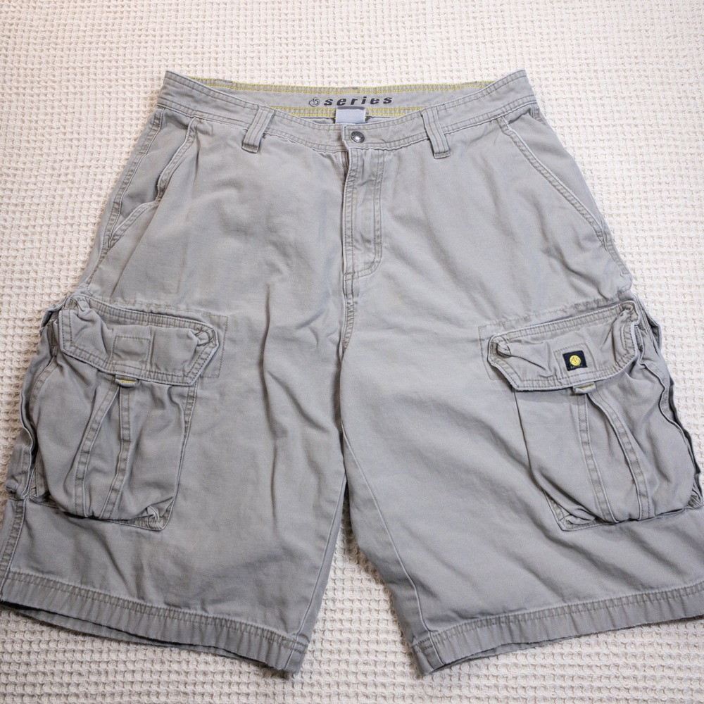 The North Face A5 Series Mens Gray Cotton Cargo Shorts Size 34 Utility Outdoor